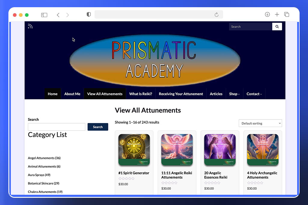 Prismatic Academy Website