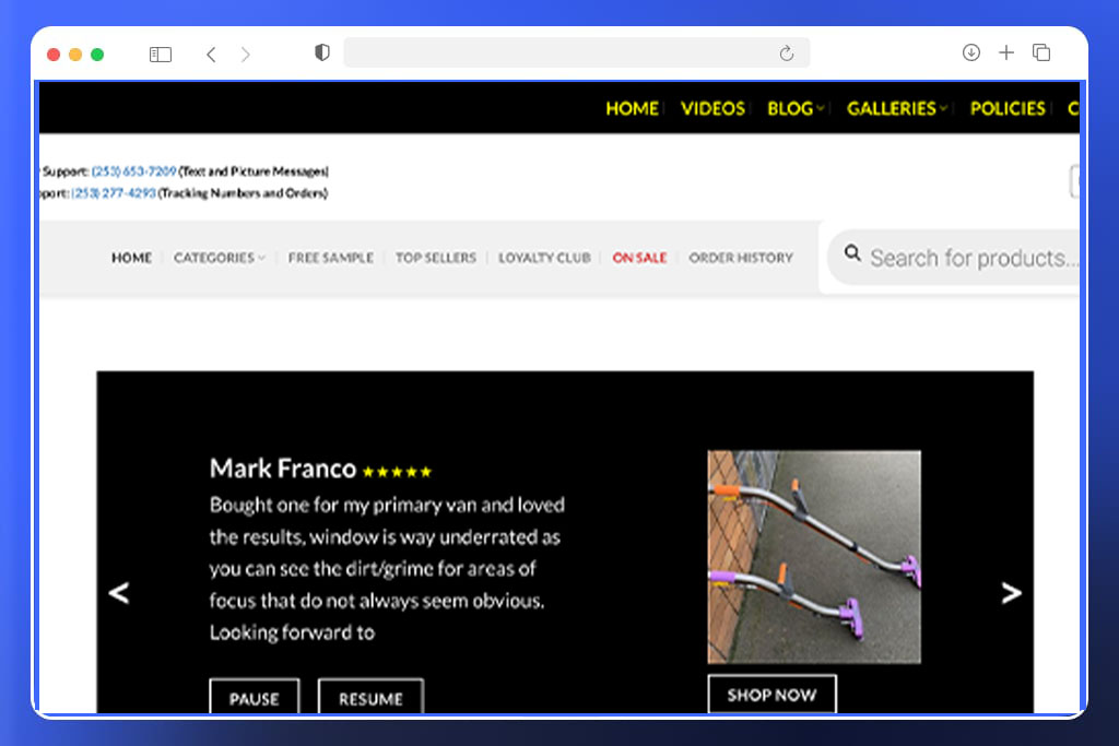 Wanders Products Website